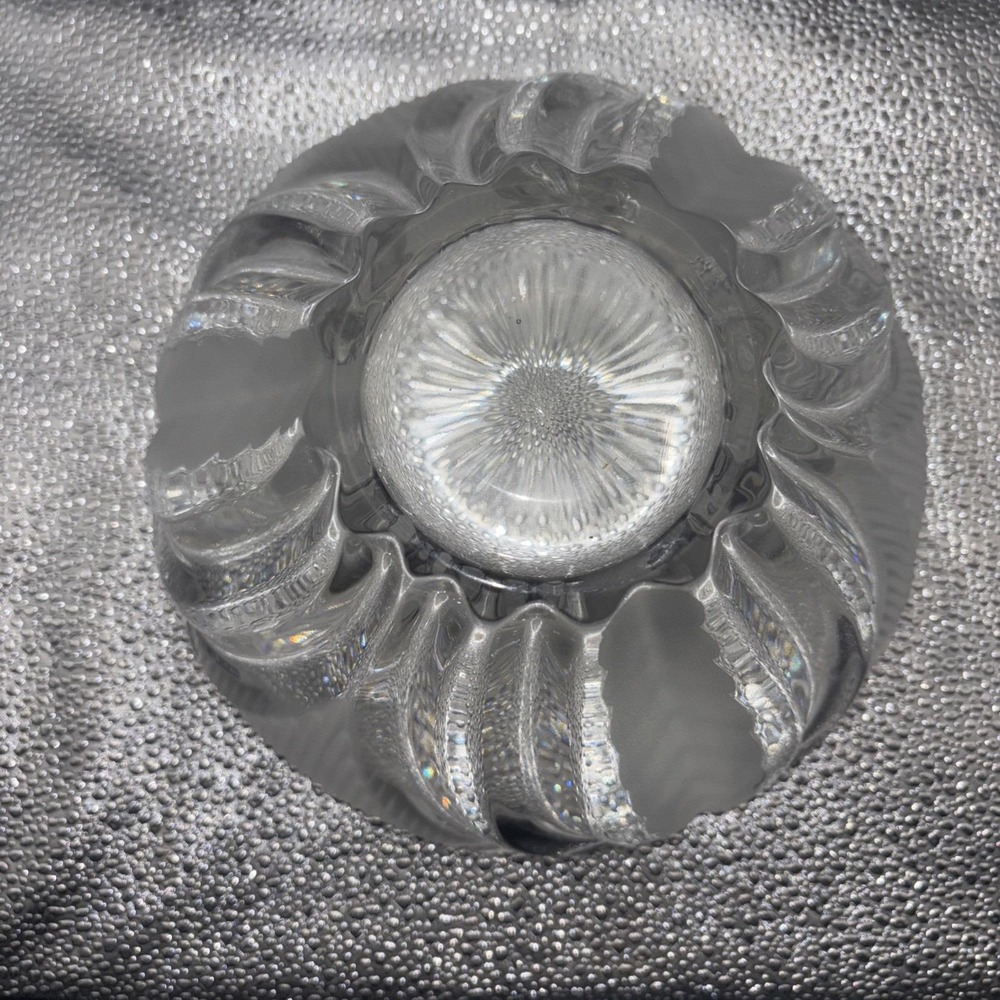 VTG Imperlux Lead Crystal Cut Bowl‎ Dogwood Pattern Frosted Clear Fruit Punch - Picture 5 of 5